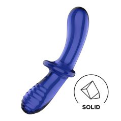Satisfyer Double Crystal - tosidig glassdildo (blå) Satisfyer Double Crystal - tosidig glassdildo (blå)