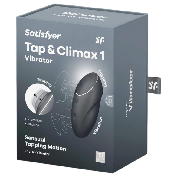 Satisfyer Tap & Climax 1 - 2i1 klitorisvibrator (svart)