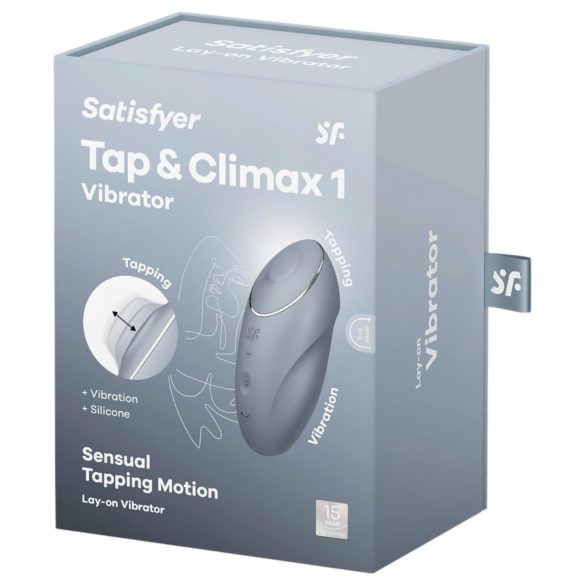 Satisfyer Tap & Climax 1 - 2i1 klitorisvibrator (grå)