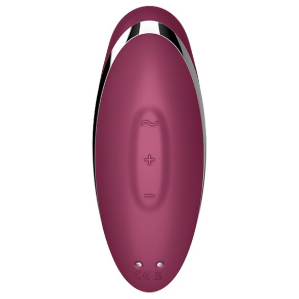 Satisfyer Tap & Climax 2 - 2-i-1 klitoris stimulator og vibrator (rød)