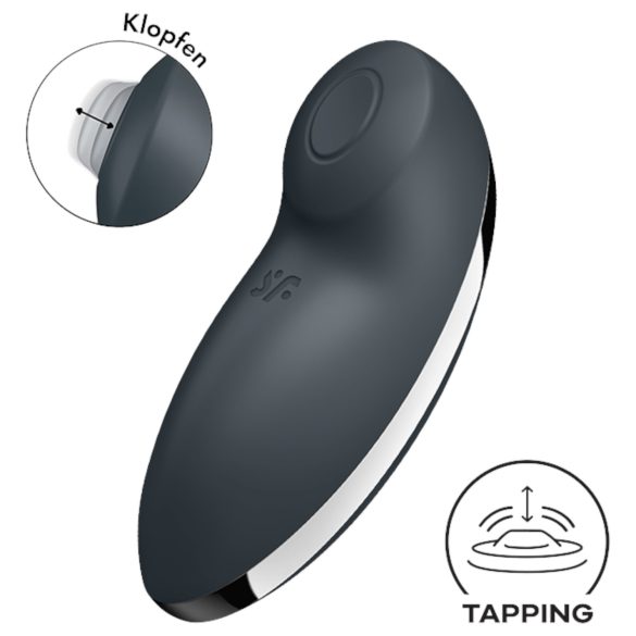 Satisfyer Tap & Climax 2 - 2i1 klitorisvibrator (grå)