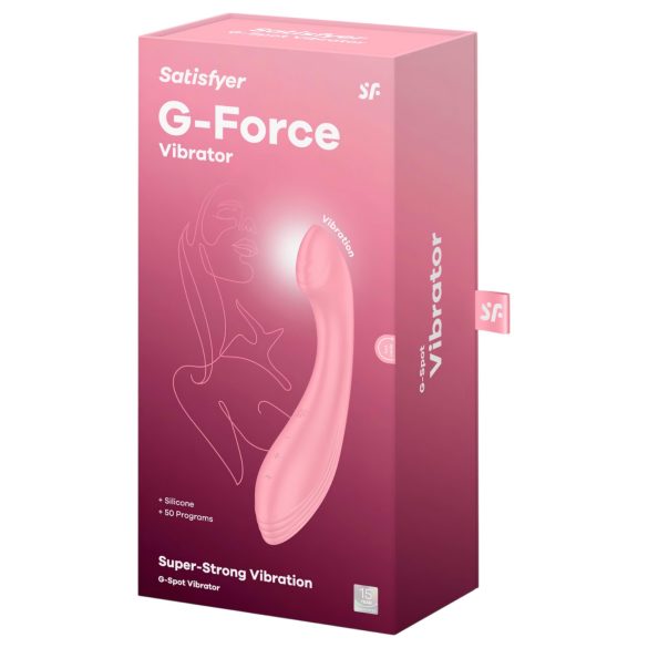 Satisfyer G-Force - oppladbar, vanntett G-punktvibrator (rosa)