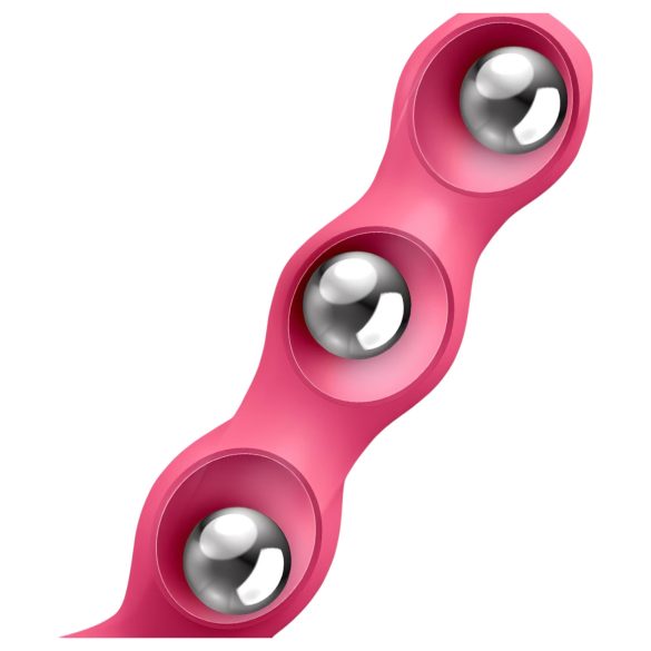 Satisfyer Triple Ball-R - perlevibrator for analt bruk (rød)