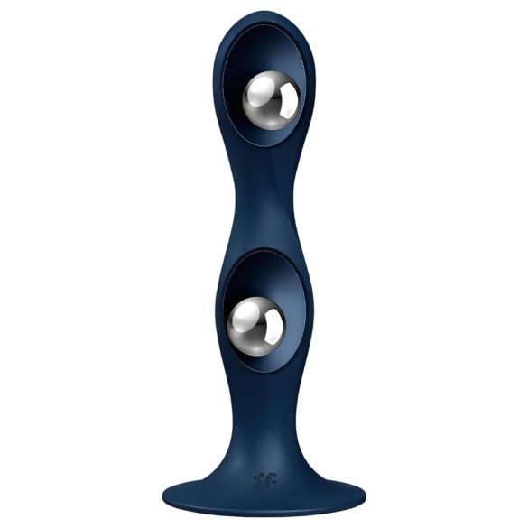 Satisfyer Double Ball-R - vektet dildo (blå)