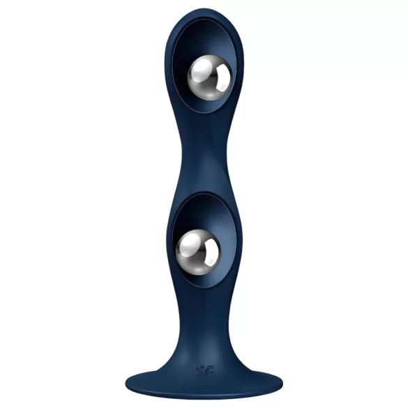 Satisfyer Double Ball-R - vektet dildo (blå)