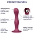 Satisfyer Double Ball-R - sugekoppvekter dildo (rød)