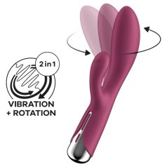   Satisfyer Spinning Rabbit 1 - roterende klitorisstimulator (rød)