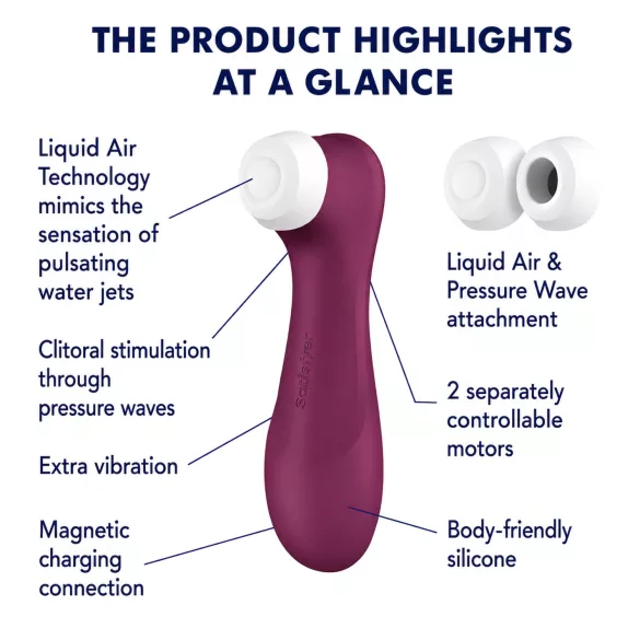 Satisfyer Pro 2 Gen3 - appstyrt klitorisstimulator med lufttrykkbølger (rød)