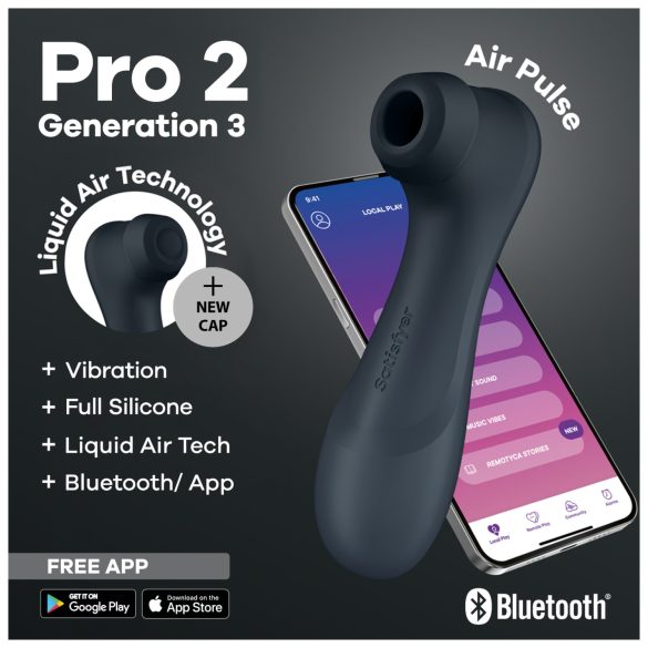Satisfyer Pro2 Gen3 - smart luftvibrator for klitoris (mørk grå)