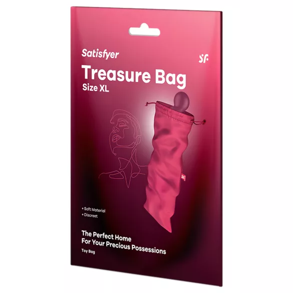 Satisfyer Treasure Bag XL - diskret oppbevaringspose for sexleketøy (rosa)