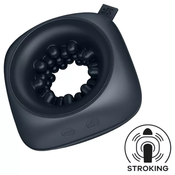 Satisfyer Ring Stroker - Oppladbar, vibrerende masturbator (svart)
