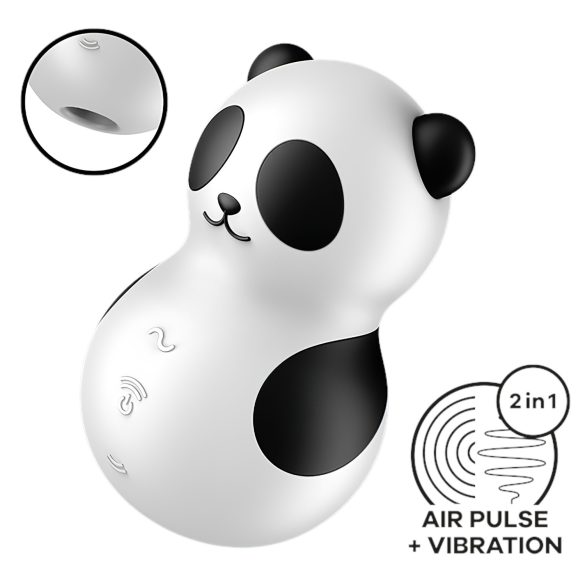 Satisfyer Pocket Panda - luftbølge klitorisstimulator (svart)