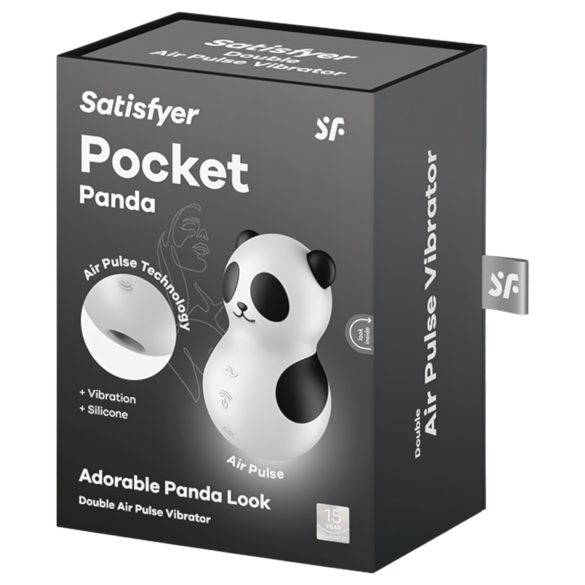 Satisfyer Pocket Panda - luftbølge klitorisstimulator (svart)