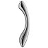 Satisfyer Pure Gravity 1 – rillet ståldildo (sølv)