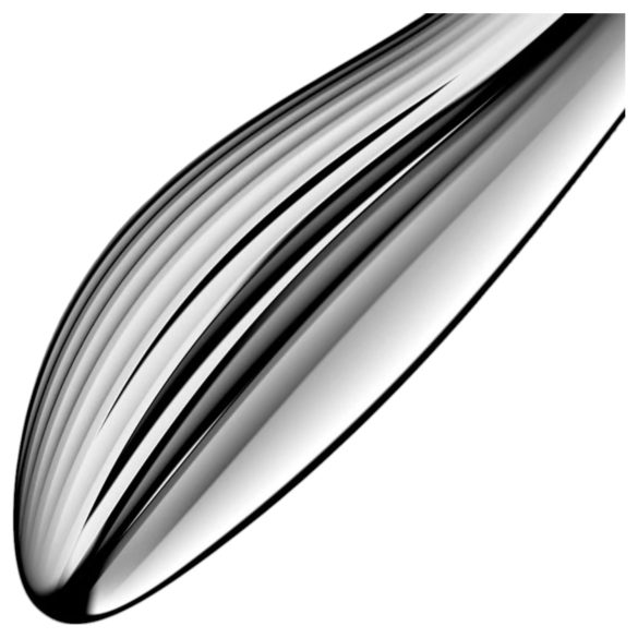 Satisfyer Pure Gravity 1 - ribbet ståldildo (sølv)