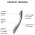 Satisfyer Pure Gravity 1 – rillet ståldildo (sølv)