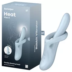   Satisfyer Heat Flex 4 - oppvarmbar klitorisvibrator med fleksibel arm (blå)
