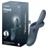 Satisfyer Heat Flex 4 - oppvarmbar vibrator med klitorisstimulator (grå)
