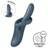 Satisfyer Heat Flex 4 - oppvarmbar vibrator med klitorisstimulator (grå)