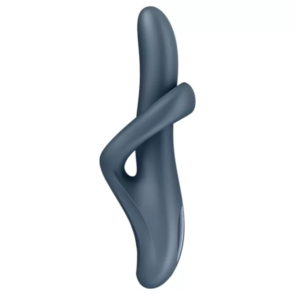 Satisfyer Heat Flex 4 - oppvarmbar vibrator med klitorisstimulator (grå)
