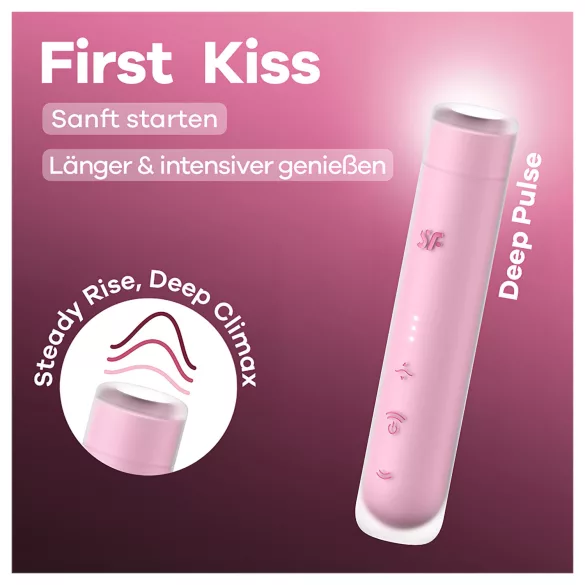 Satisfyer First Kiss - lufttrykkbasert klitorisstimulator (rosa)