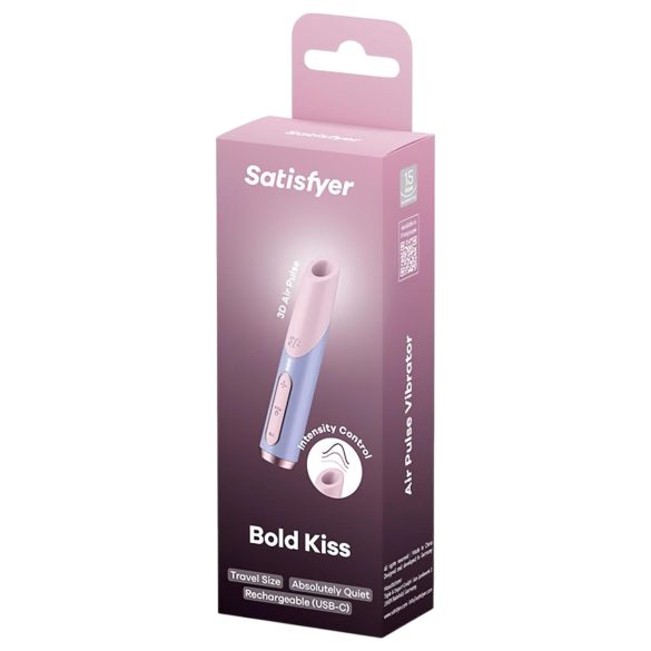 Satisfyer Bold Kiss - rosa lufttrykksleppstiftvibrator