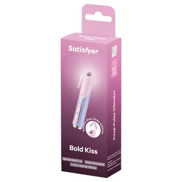 Satisfyer Bold Kiss - lekeluft-vibrator i leppestiftform (rosa)