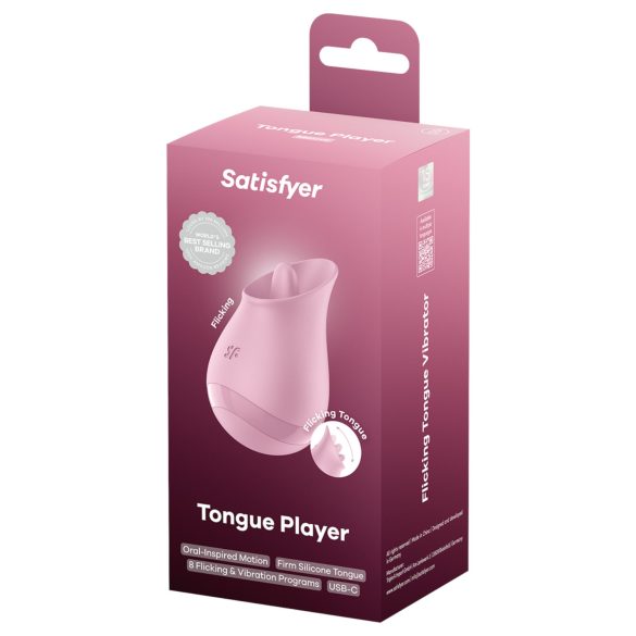 Satisfyer Tungelek - tungeformet klitorisvibrator (rosa)