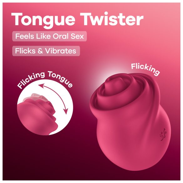 Satisfyer Tunge Twister - roterende klitorisstimulator (rosa)
