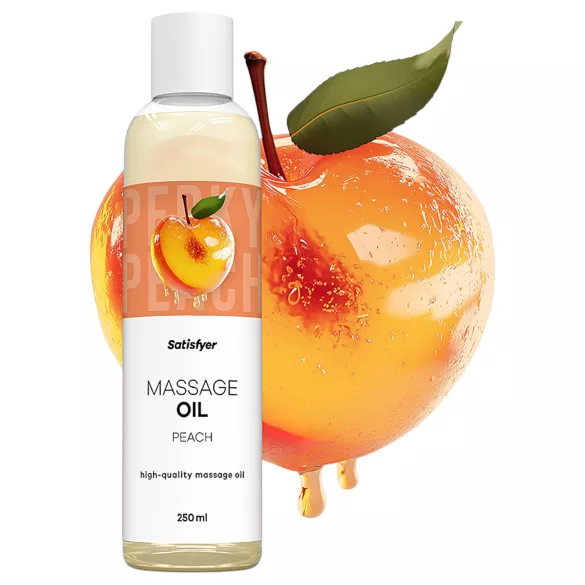 Satisfyer - massasjeolje - fersken (250ml)