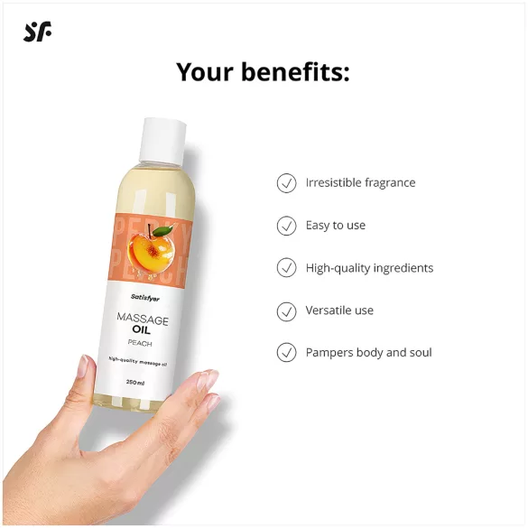 Satisfyer - massasjeolje - fersken (250ml)