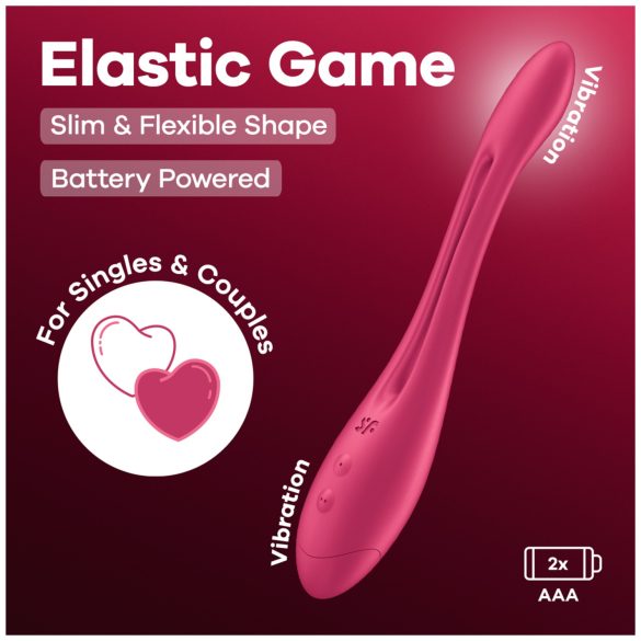 Satisfyer Elastisk Lek - fleksibel parvibrator (rosa)