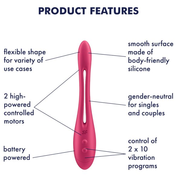 Satisfyer Elastisk Lek - fleksibel parvibrator (rosa)