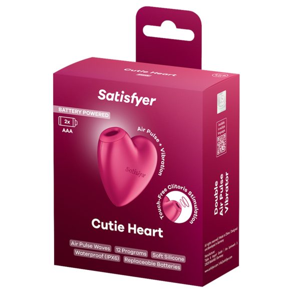 Satisfyer Cutie Heart - luftbølgestimulator for klitoris (rosa)