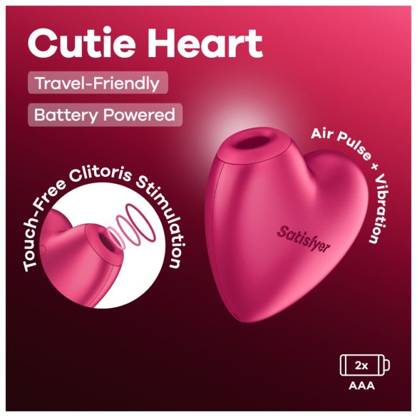 Satisfyer Cutie Heart - luftbølgestimulator for klitoris (rosa)