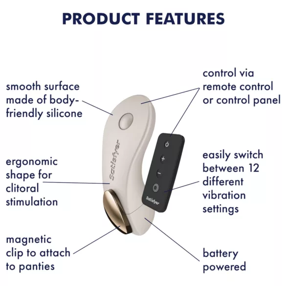 Satisfyer Little Secret - trusevibrator (hvit)