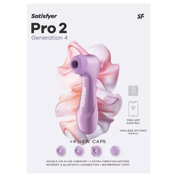 Satisfyer Pro 2 Generation 4 - lufttrykksklitorisvibrator (lilla)