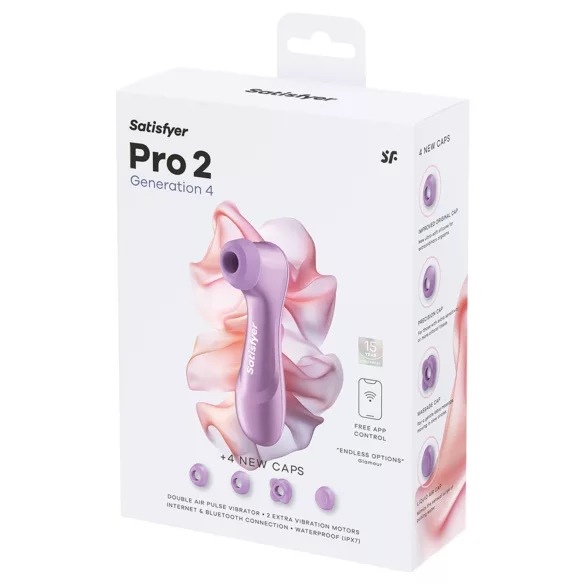Satisfyer Pro 2 Generation 4 - lufttrykksklitorisvibrator (lilla)