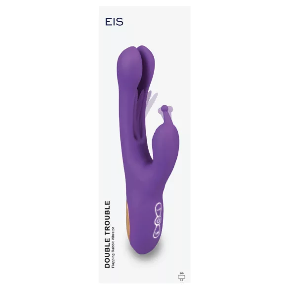 EIS Double Trouble - bevegelig tunge-klitoris vibrator (lilla)