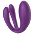 Mrow - oppladbar, vanntett parvibrator med 3 motorer (lilla)