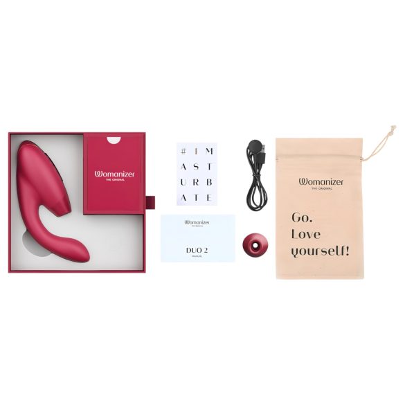 Womanizer Duo 2 - 2-i-1 G-punkt vibratoren (rød)