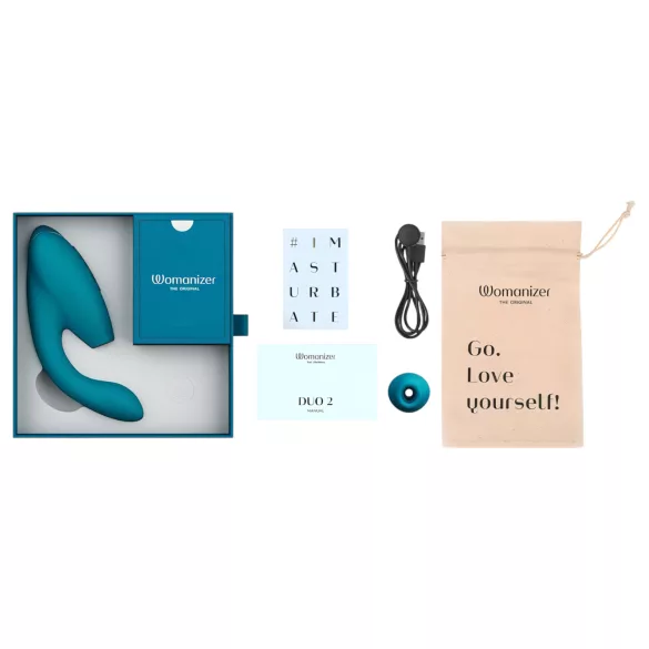 Womanizer DUO 2 - klitorissugende rabbitvibrator (petrol)