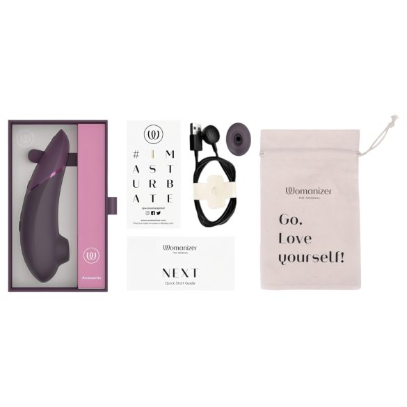 Womanizer Next - oppladbar klitoris stimulator med luftimpulser (lilla)
