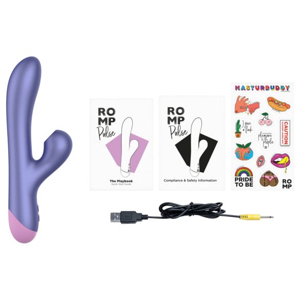 ROMP Pulse - G-punktvibrator med lufttrykk-klitorisstimulator (lilla)