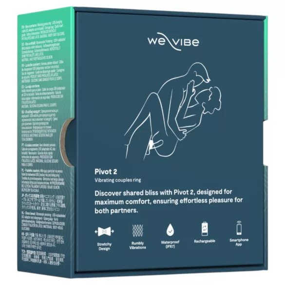 We-Vibe Pivot 2 - App-styrt vibrerende penisering for menn (blå)