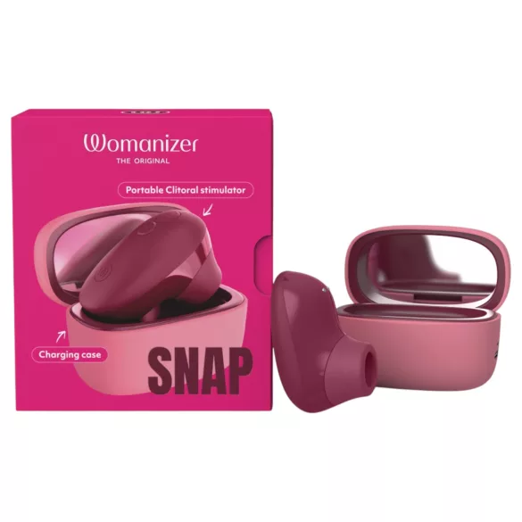 Womanizer Snap - klitorisstimulator med luftbølger og ladedeksel (rød)