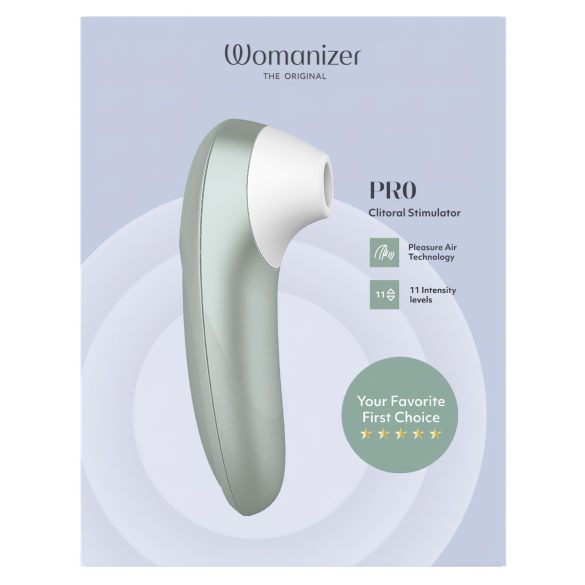 Womanizer Pro - luftbølgestimulator for klitoris (grønn)