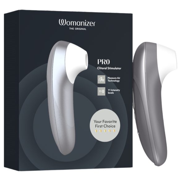 Womanizer Pro - luftbølge klitorisstimulator (grå)