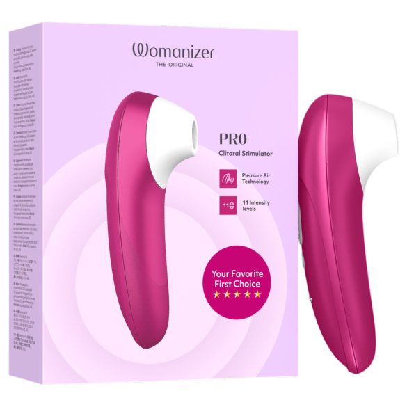 Womanizer Pro - luftbølgestimulator for klitoris (rosa)