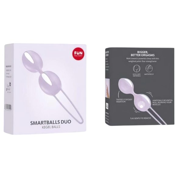 Fun Factory Smartballs Duo – treningskuler med innvendig kule (lilla)